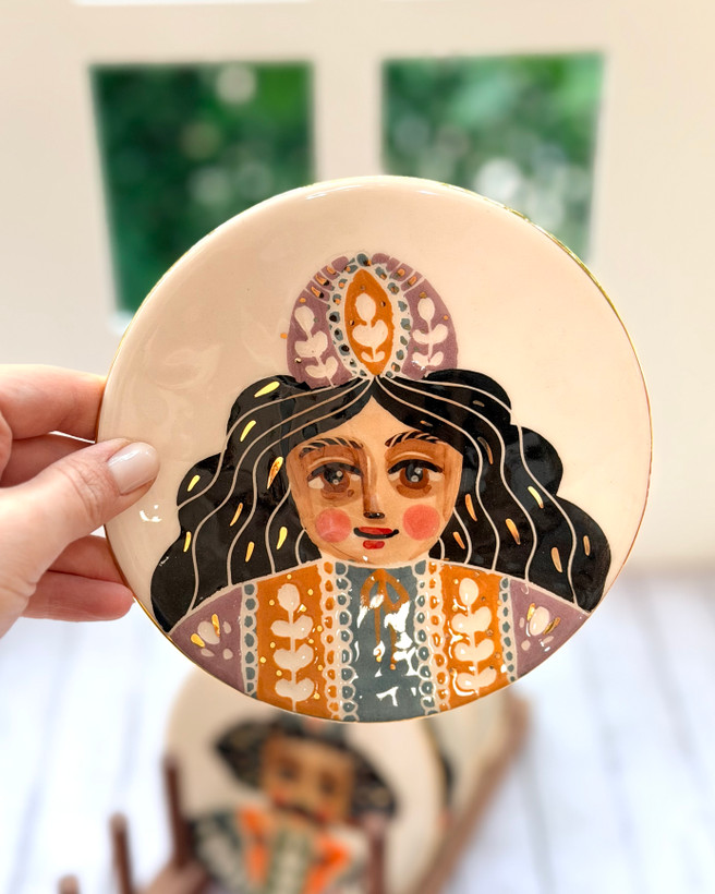 پیشدستی طرح قجری قطر ۱۵ سانت