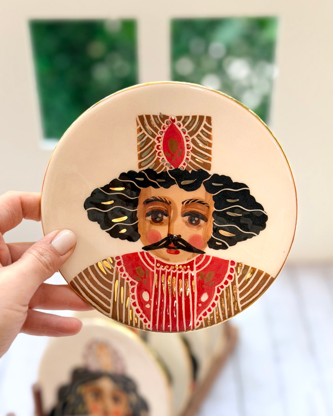 پیشدستی طرح قجری قطر ۱۵ سانت