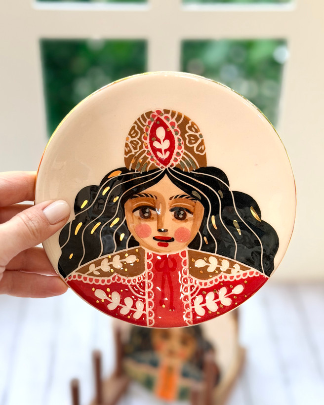 پیشدستی طرح قجری قطر ۱۵ سانت