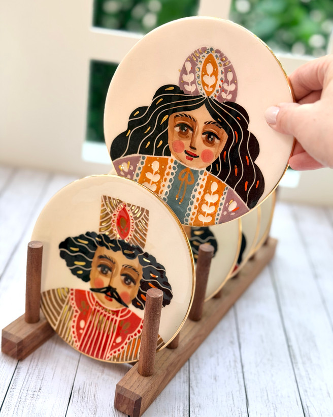 پیشدستی طرح قجری قطر ۱۵ سانت